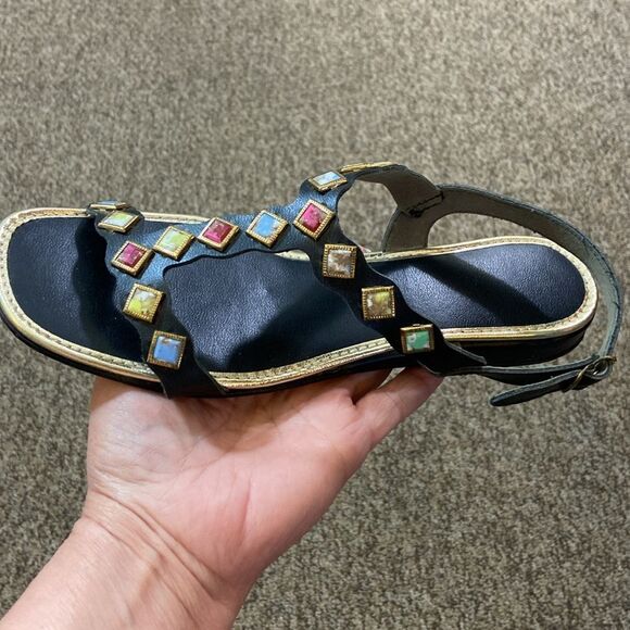 Sofwear Shoes Houston Texas Sandals with Multicolor Accents Women’s Size 7 - Picture 4 of 10